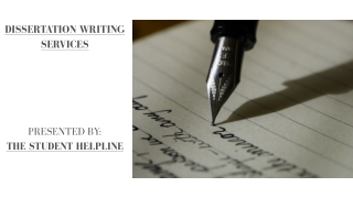 Dissertation writing services