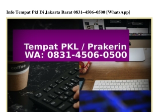Info Tempat Pkl Di Jakarta Barat 083I45060500(WA)