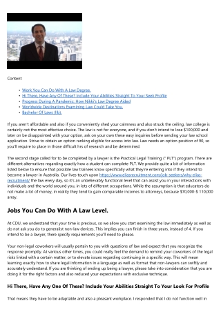 10 Work You Can Do With A Law Degree