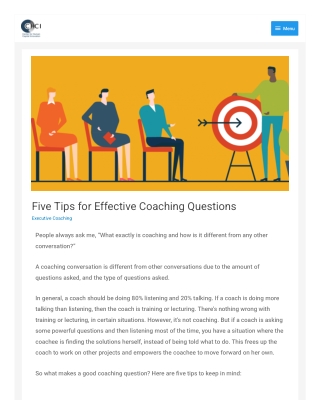 Five Tips for Effective Coaching Questions