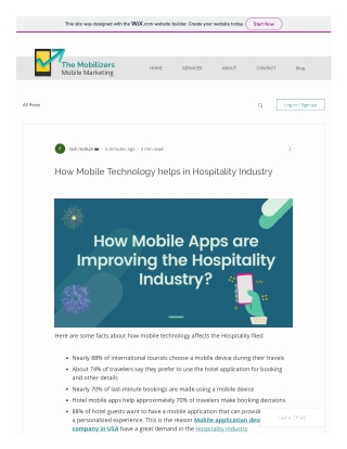 How Mobile Technology helps in Hospitality Industry