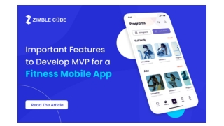 Important Features to Develop MVP for a Fitness Mobile App