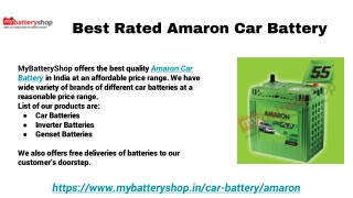 Best Rated Amaron Car Battery