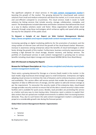Web Content Management Market  Size, Segmentation, Share, Forecast, Analysis, Industry Report to 2019-2025