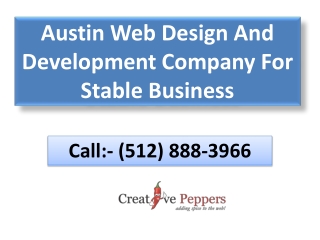 Austin Web Design And Development Company For Stable Business