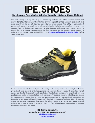 Get Scarpe Antinfortunistiche Vendita  (Safety Shoes Online)