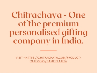Customized Wooden Name Plate At Chitrachaya