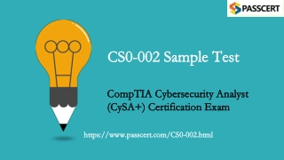 2021 CompTIA CySA  CS0-002 Updated Dumps