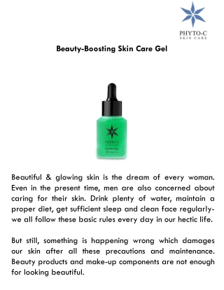 Beauty-Boosting Skin Care Gel