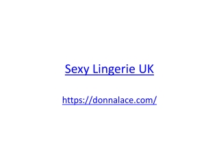 Sexy Lingerie in UK | Stocking | Lingerie | Thongs | Donnalace UK