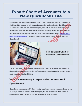 How To Export Chart of Accounts to Excel in QuickBooks Desktop?