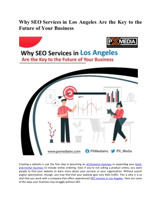 Why SEO Services in Los Angeles Are the Key to the Future of Your Business