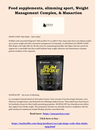 Slim Shake for weight loss