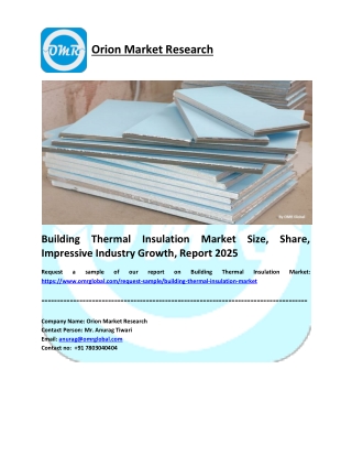 Building Thermal Insulation Market Report 2019: By Key Players, Type, Share and Forecast 2019-2025