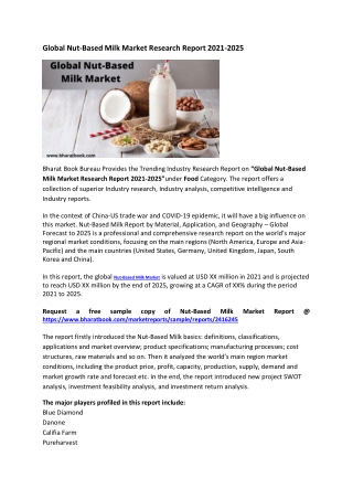 Global Nut-Based Milk Market Research Report 2021-2025