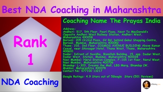 Best NDA Coaching in Maharashtra