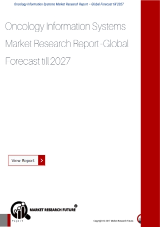 Oncology Information Systems Market Report 2027