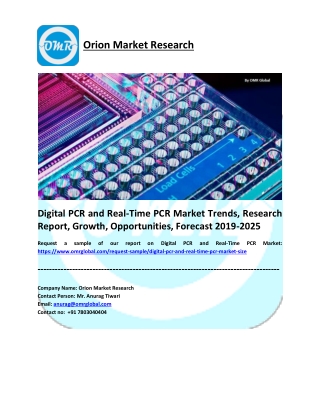 Digital PCR and Real-Time PCR Market Trends, Research Report, Growth, Opportunities, Forecast 2019-2025