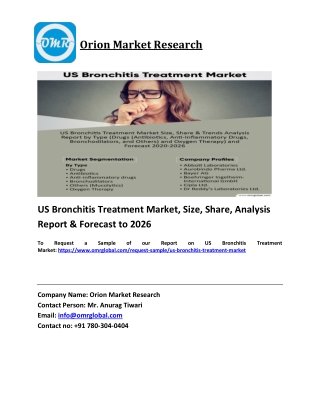 US Bronchitis Treatment Market Trends, Size, Competitive Analysis and Forecast 2020-2026