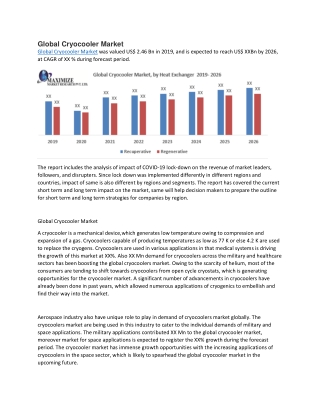 Global Cryocooler Market