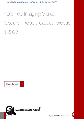 Preclinical Imaging Market Report 2027