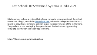 Best School ERP Software & Systems in India 2021