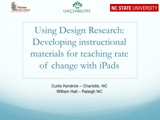 Using Design Research: Developing instructional materials for teaching rate of change with iPads