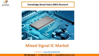 Mixed Signal IC Market Size Worth $141.5 billion by 2026 - KBV Research