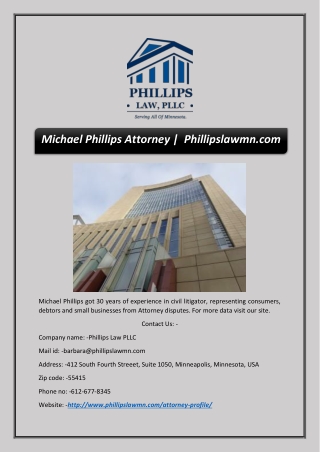 Michael Phillips Attorney |  Phillipslawmn.com