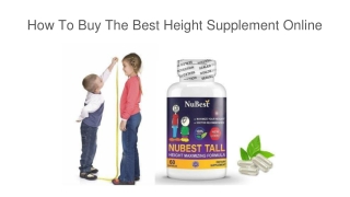 How To Buy The Best Height Supplement Online
