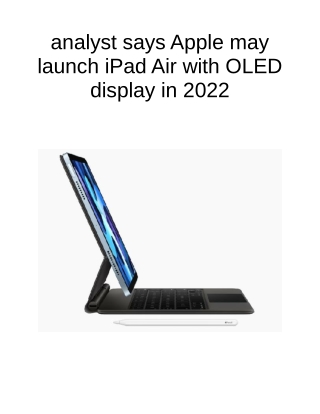 Analyst Says Apple May Launch iPad Air With OLED Display in 2022