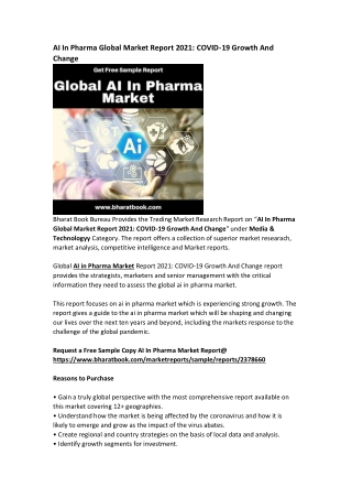 Global AI In Pharma Market Research Report Forecast 2030