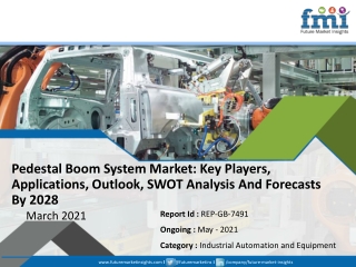 Pedestal Boom System Market: Key Players, Applications, Outlook, SWOT Analysis And Forecasts By 2028