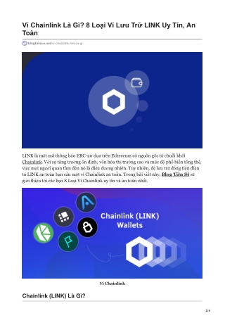Ví Chainlink Là Gì? 8 Loại Ví Lưu Trữ LINK Uy Tín, An Toàn