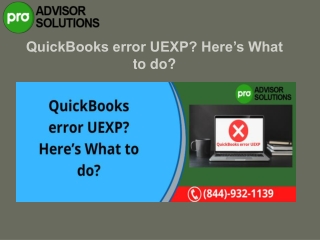 Comprehensive Methods to Fix the QuickBooks Error UEXP quickly