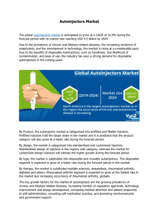 Autoinjectors Market