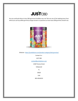 Just CBD Gummies | Justcbdstore.com