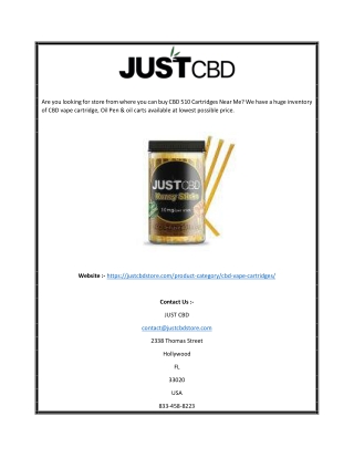 CBD Cartridge | Justcbdstore.com