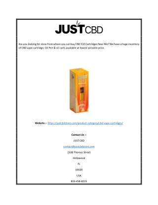 Vape Cartridge | Justcbdstore.com