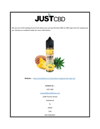 CBD Oil Store | justcbdstore.com