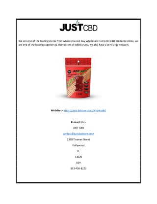 Bulk CBD Gummies | Justcbdstore.com