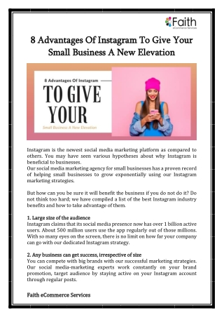 8 Advantages Of Instagram To Give Your Small Business A New Elevation