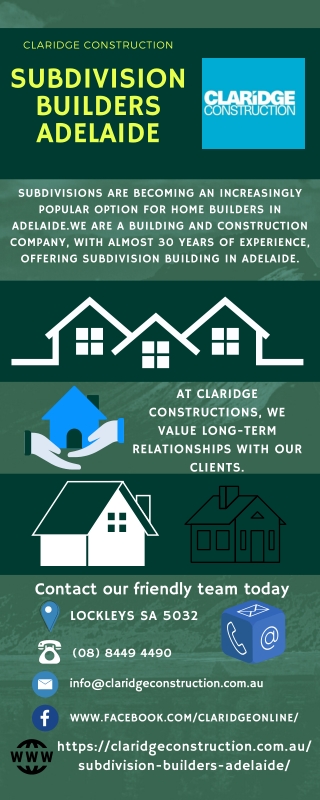 Subdivision Builders Adelaide