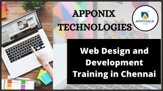 WEB DESIGNING AND DEVELOPMENT TRAINING IN CHENNAI