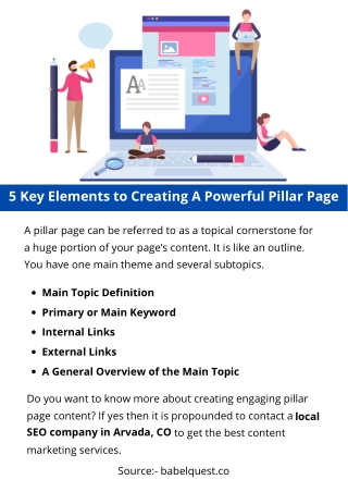 5 Key Elements to Creating A Powerful Pillar Page