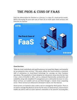 The Pros & Cons of FaaS