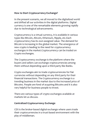 How to Start Cryptocurrency Exchange?