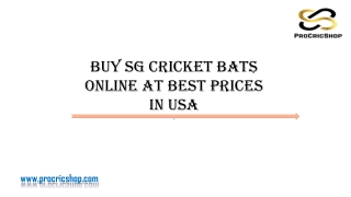 Buy SG Cricket Bat Online at Best Prices in USA