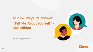 Best ways to answer  "Tell Me About Yourself"