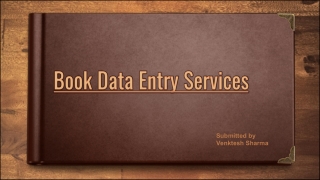 Book Data Entry Services